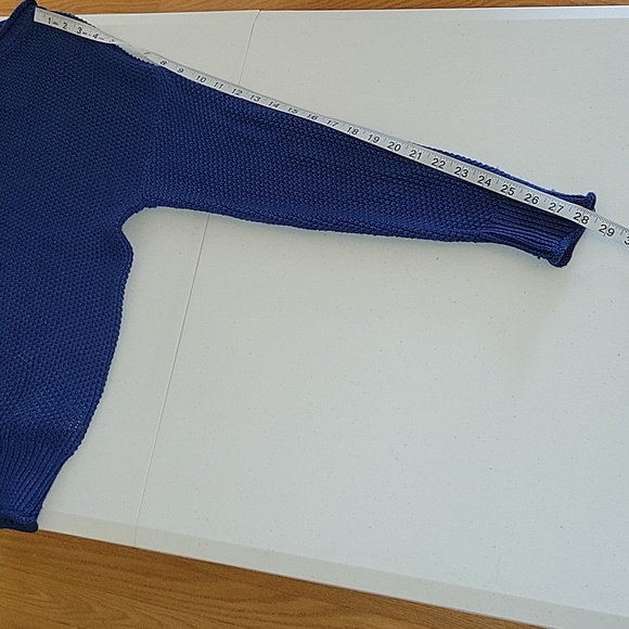 NWT Jessica Simpson Blue Knit Sweater | Large - Picture 8 of 12